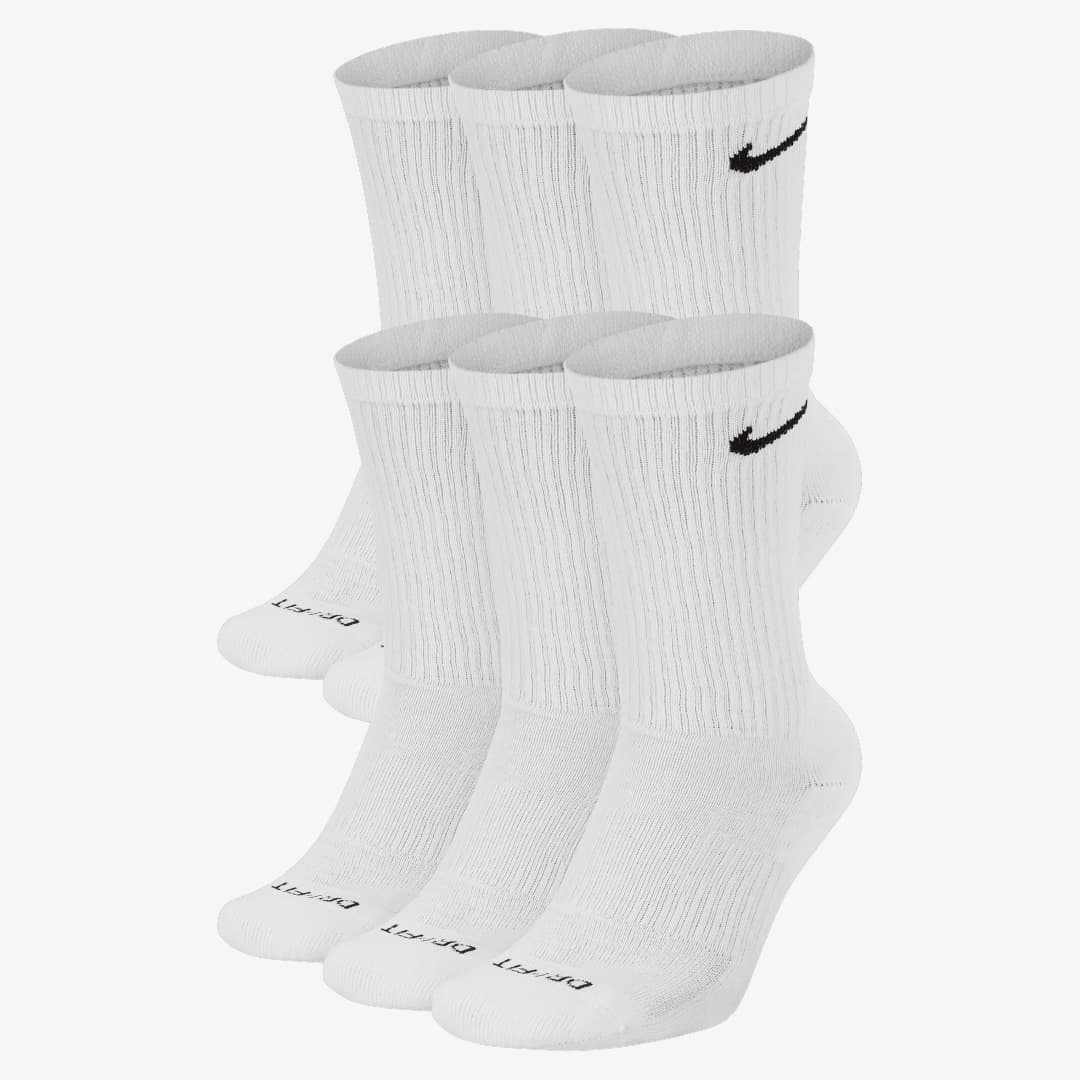 جوراب تنیس نایک Nike Everyday Plus Cushion – پک شش تایی- سفید — تصویر ۲
