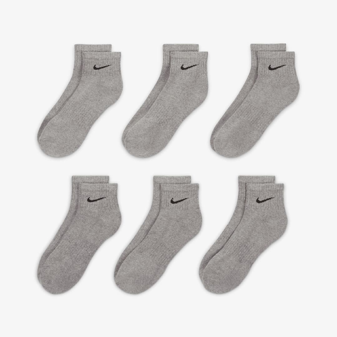 جوراب تنیس نایک Nike Everyday Padded Training – پک شش تایی- خاکستری — تصویر ۳