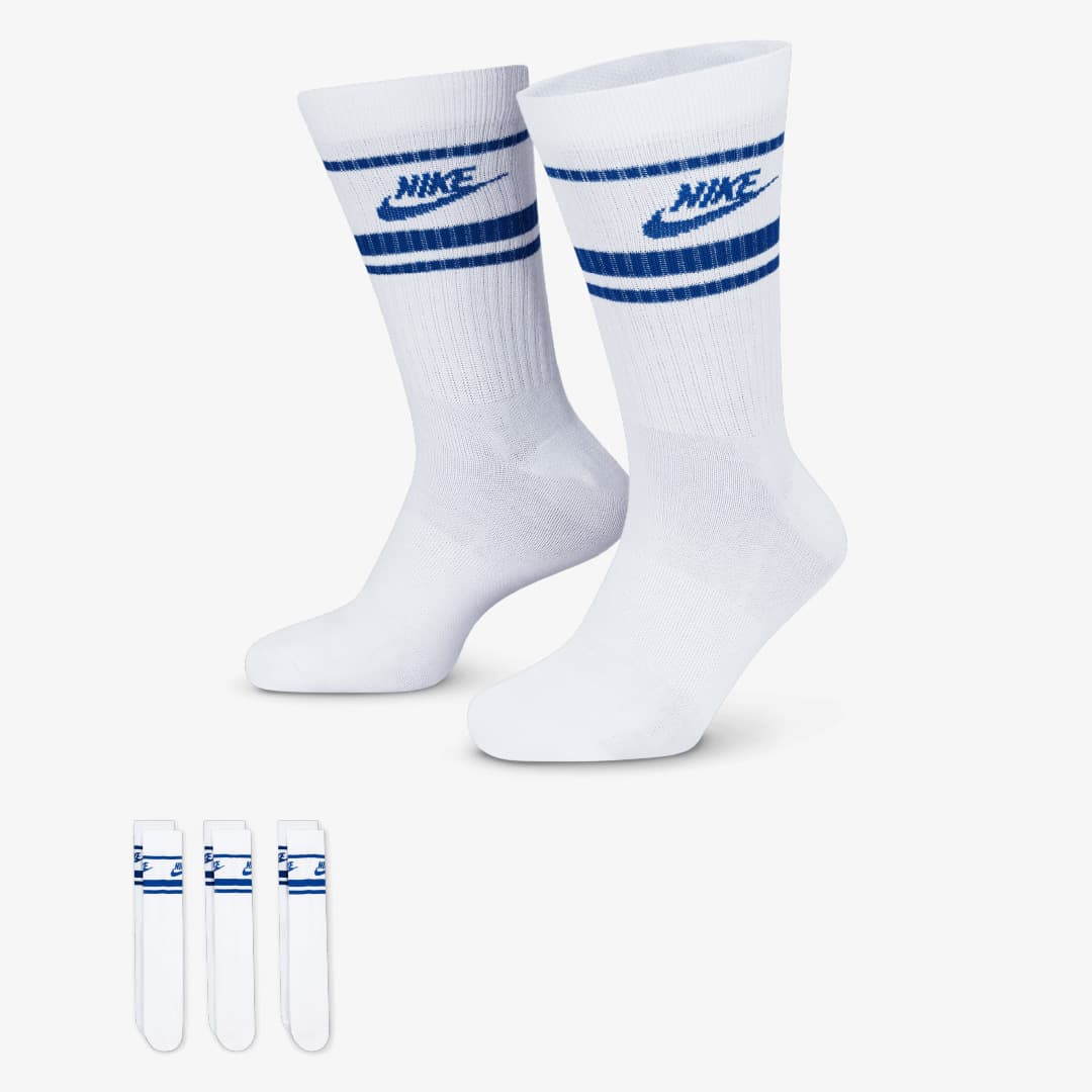 جوراب تنیس نایک Nike Sportswear Dri-FIT – پک سه تایی- سفید/سرمه ای