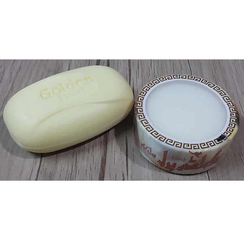 کرم و صابون سفید کننده صورت کاسه ای گلدن پرل Golden Peari — تصویر ۴