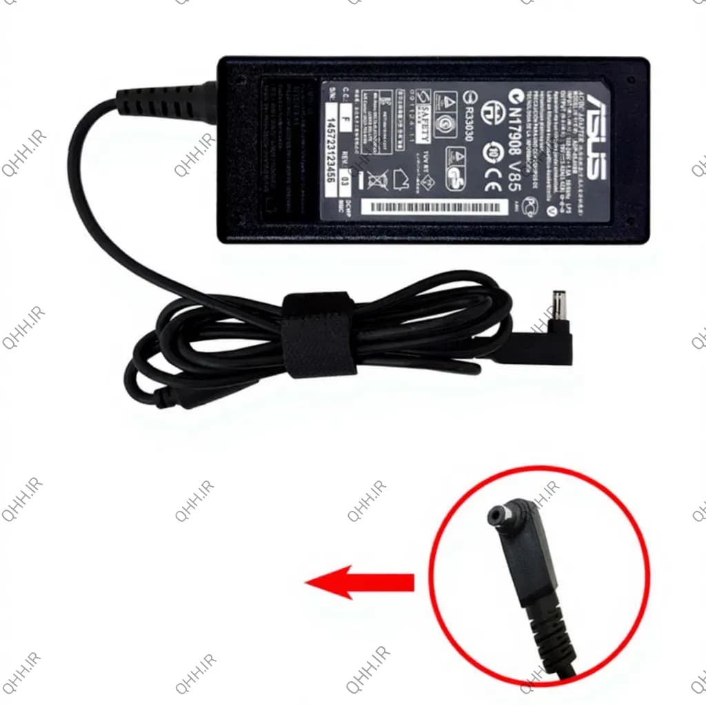 آداپتور لپ تاپ ایسوس 19V 3.42A زنبوکی سرفیش بزرگ
