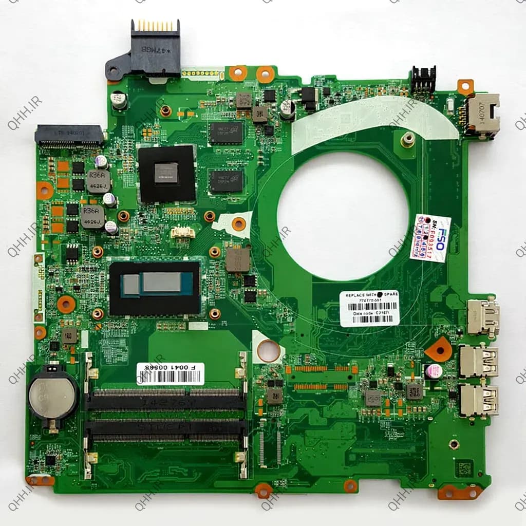مادربرد لپ تاپ اچ پی Pavilion 15-P_CPU-I3-4_Y11A_DAY11AMB6E0_VGA-2GB گرافیک دار