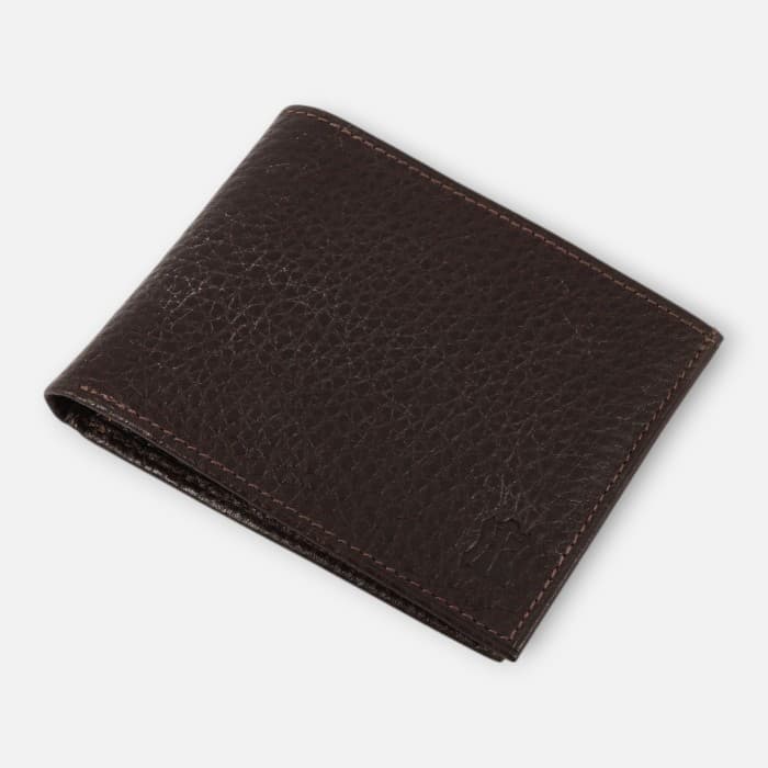 کیف پول چرم مدل دلاری (قهوه ای تیره)