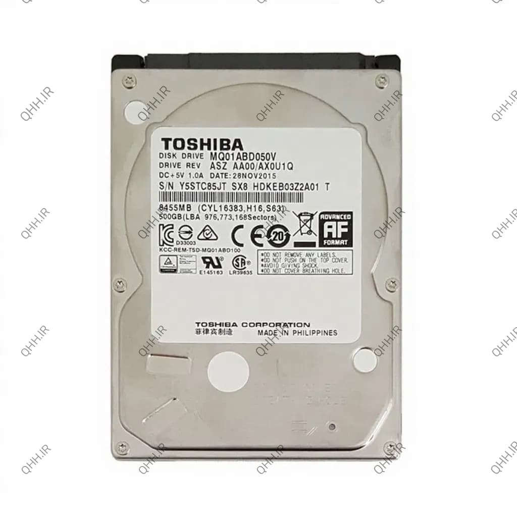 هارد HDD لپ تاپ 500 گیگابایت توشیبا Sata 5400RPM-Refurbish