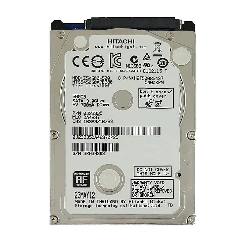 هارد HDD لپ تاپ 500 گیگابایت توشیبا Sata 5400RPM-Refurbish — تصویر ۴