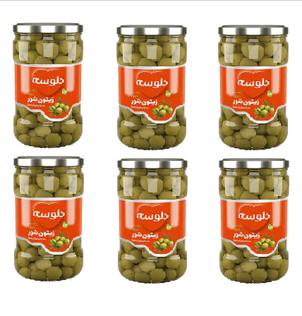 زیتون شور با هسته 680 گرم دلوسه (بسته 6 عددی)