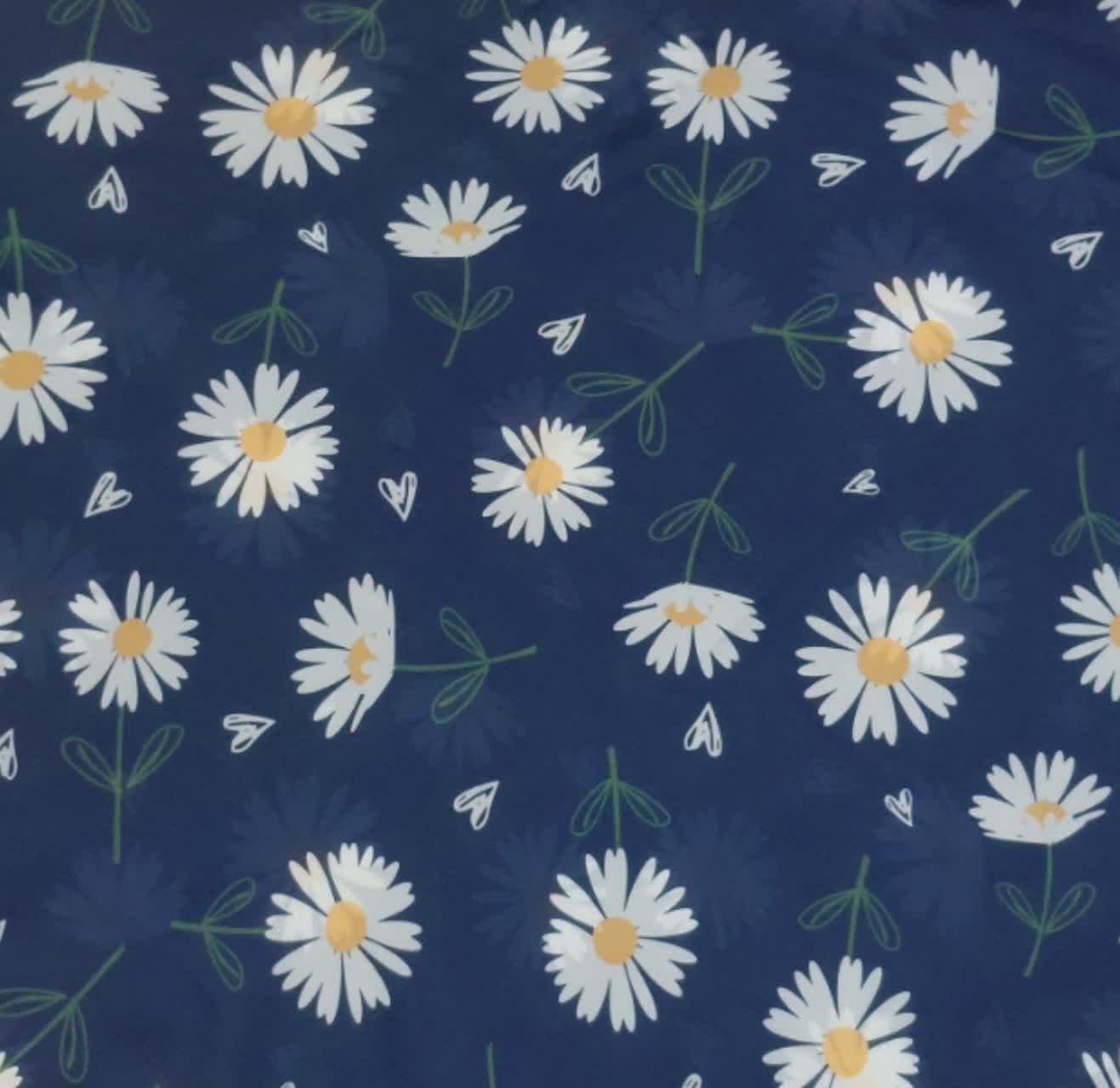 روسری حریر نخی مدل بابونه 🌼 | قواره ۱۱۰ (سبک، خنک و بدون پرزدهی) — تصویر ۲