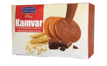 بیسکویت بودن قند با روکش شکلات کامور