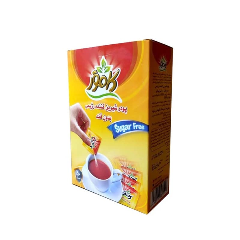 پودر شیرین کننده رژیمی و بدون قند 50 عددی کامور