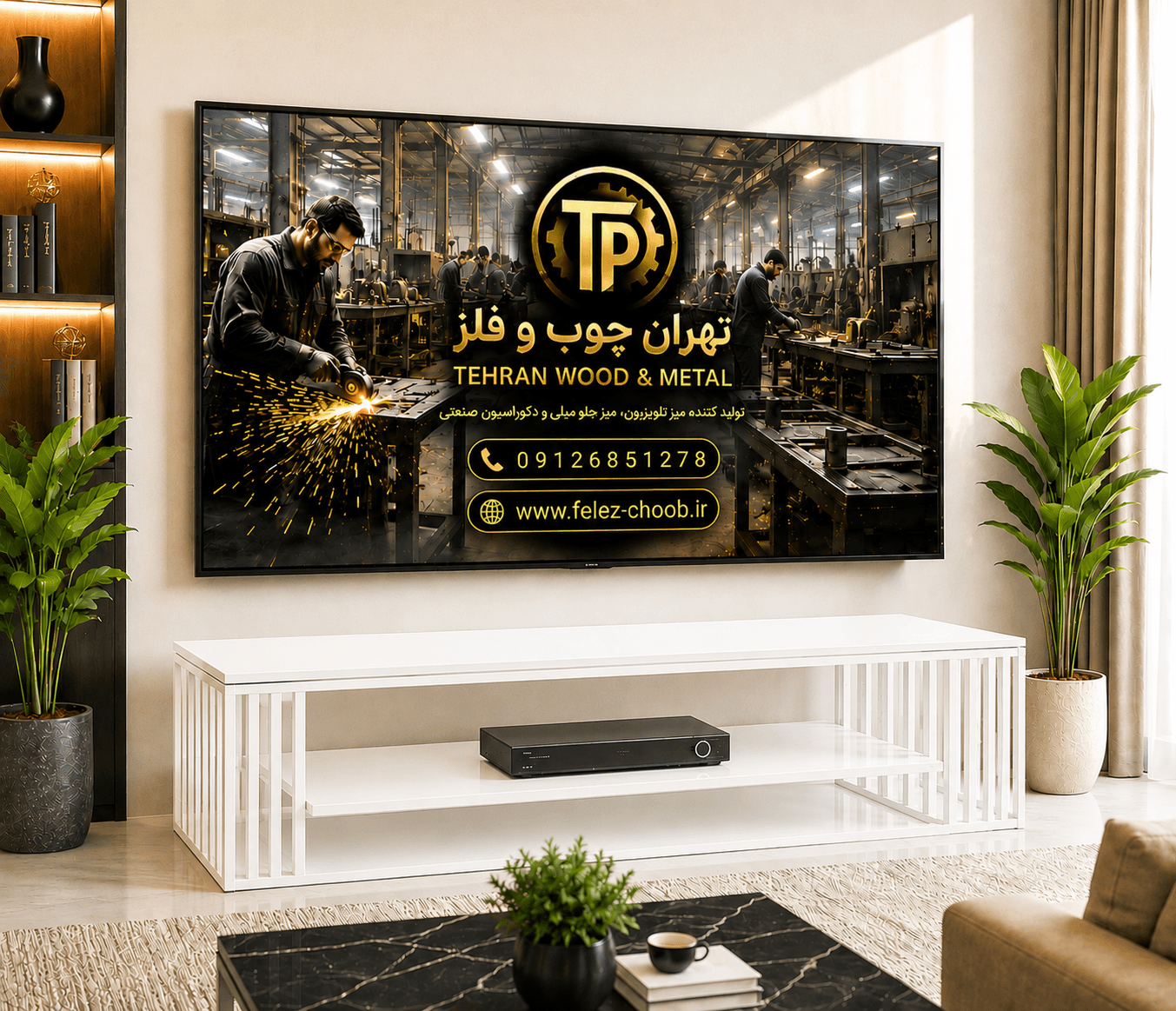 میز تلویزیون فلزی جدید کد ۵۱۴