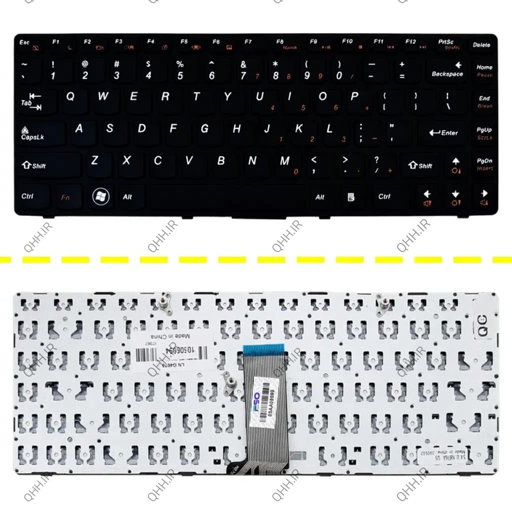 کیبرد لپ تاپ لنوو Ideapad G40-70 مشکی-با فریم