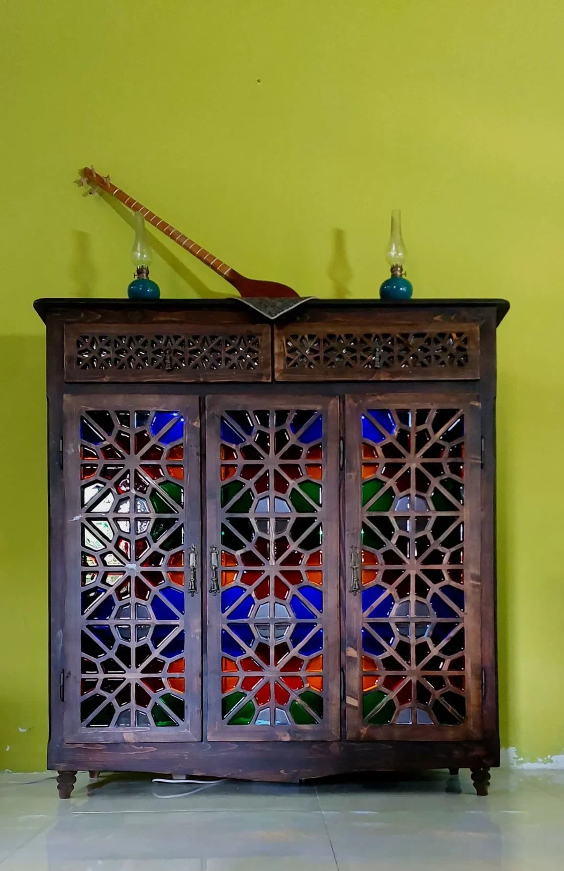 کنسول سنتی چوبی مدل روشا:هنر ایرانی — تصویر ۶
