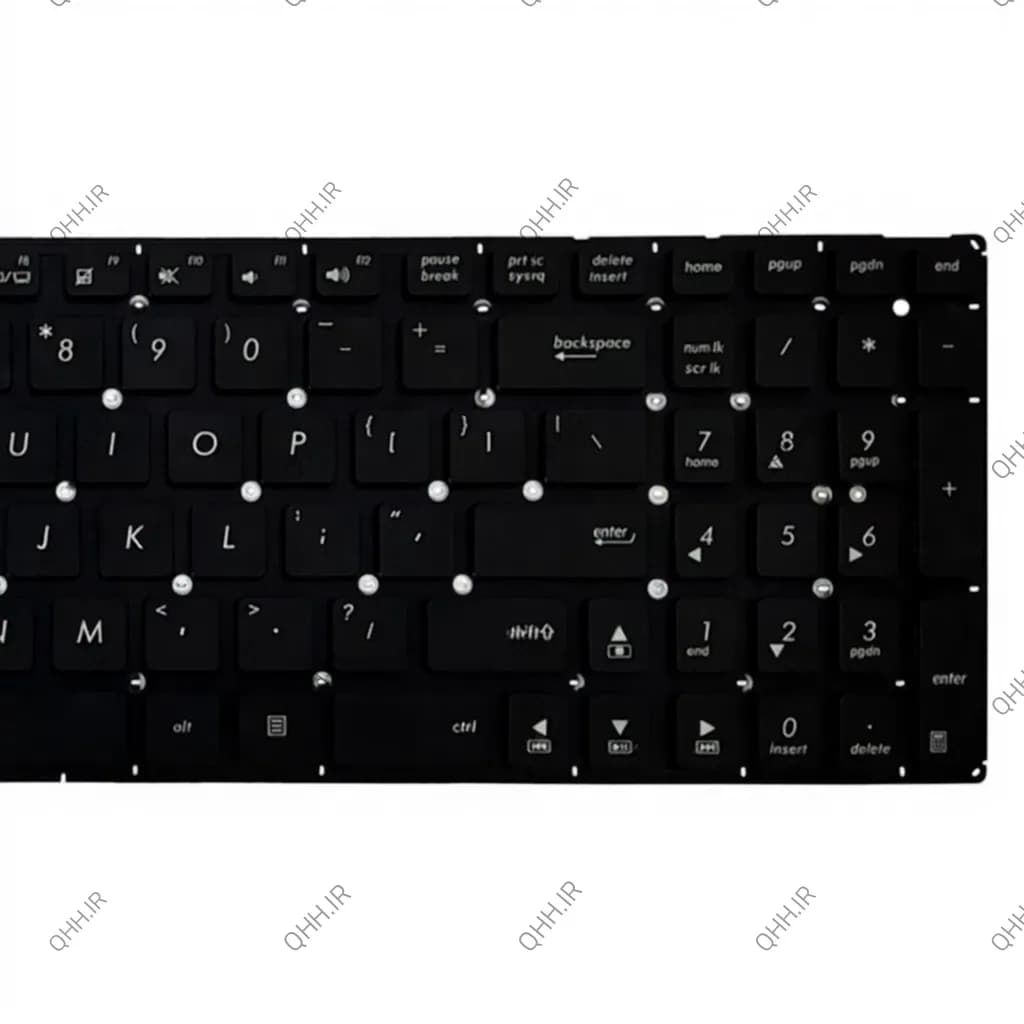کیبرد لپ تاپ ایسوس VivoBook K556 مشکی-اینترکوچک بدون فریم — تصویر ۵