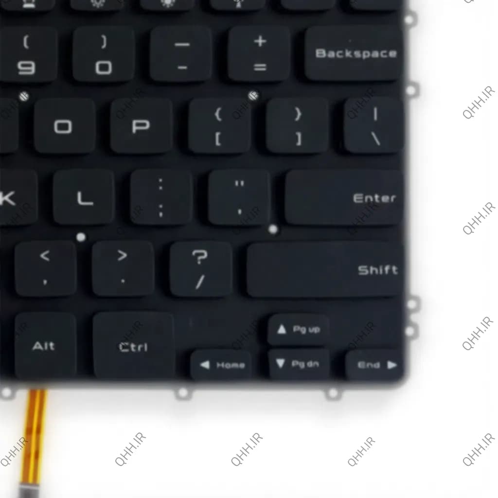کیبرد لپ تاپ دل XPS 15 9530 مشکی-اینترکوچک-بابک لایت-بدون فریم — تصویر ۵