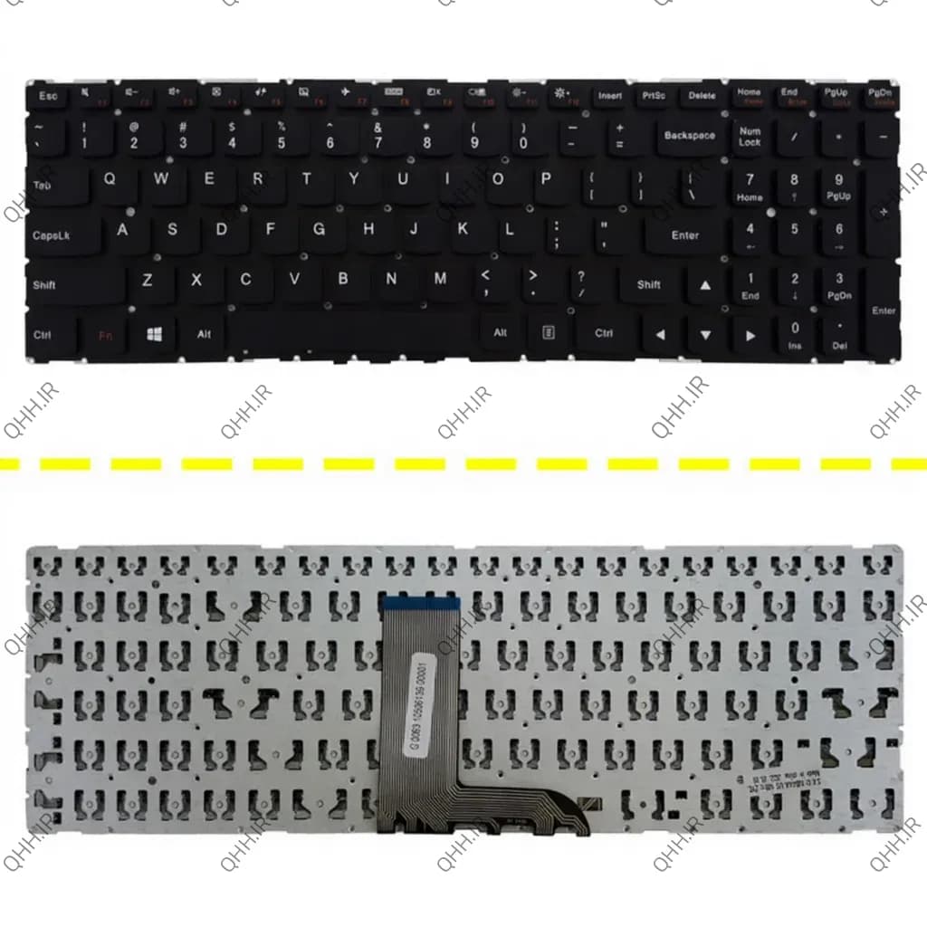 کیبرد لپ تاپ لنوو IdeaPad 700-15ISK مشکی-اینترکوچک بدون فریم