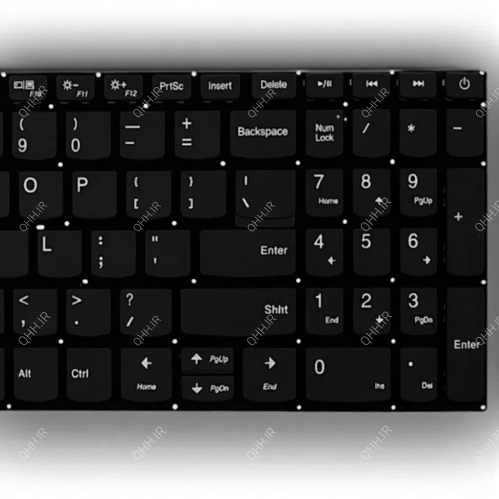 کیبرد لپ تاپ لنوو IdeaPad 320-15 مشکی-اینترکوچک بدون فریم بهمراه کلید پاور — تصویر ۶