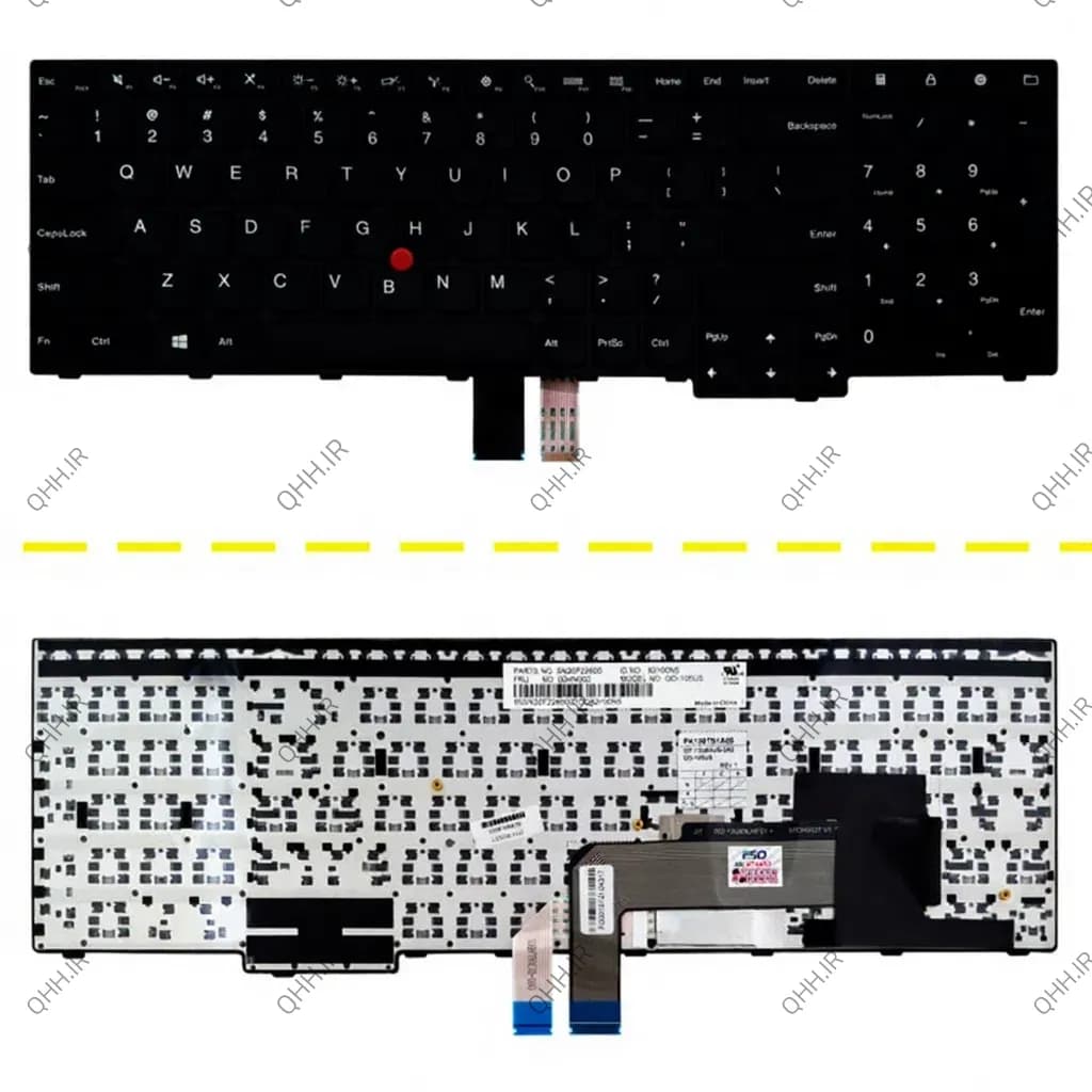 کیبرد لپ تاپ لنوو ThinkPad E550-E560 مشکی-با موس-بافریم