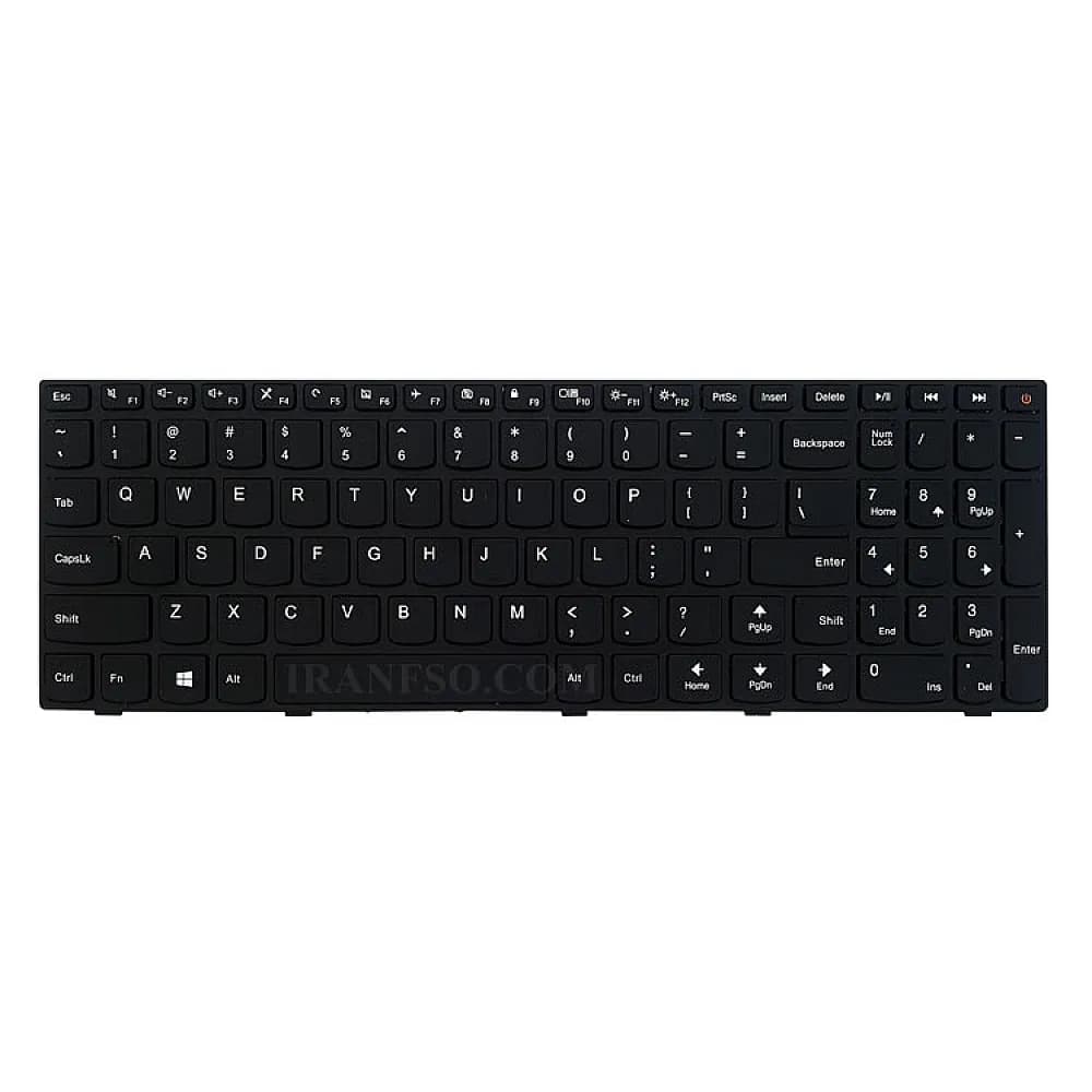 کیبرد لپ تاپ لنوو IdeaPad 110-15ISK مشکی-با فریم-با دکمه پاور — تصویر ۷