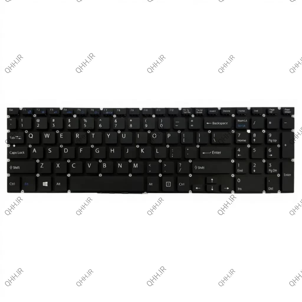 کیبرد لپ تاپ سونی SVF152-SVF153 مشکی-اینترکوچک بدون فریم — تصویر ۳