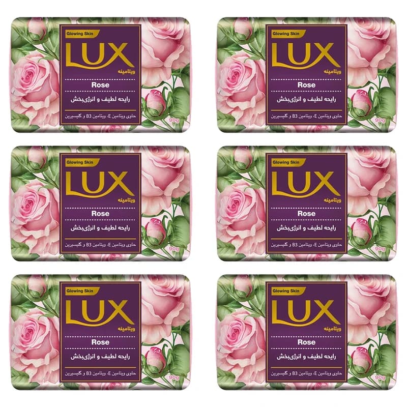 صابون گل رز لوکس بسته 6 عددی