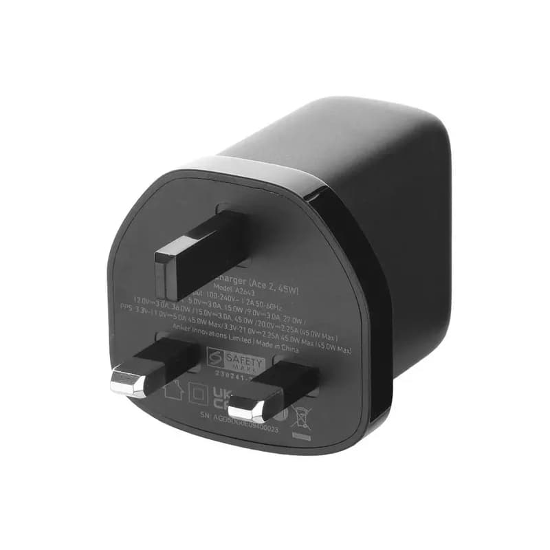 شارژر دیواری انکر مدل Anker 313 Powerport Gan Charger A2643 توان 45 وات — تصویر ۴