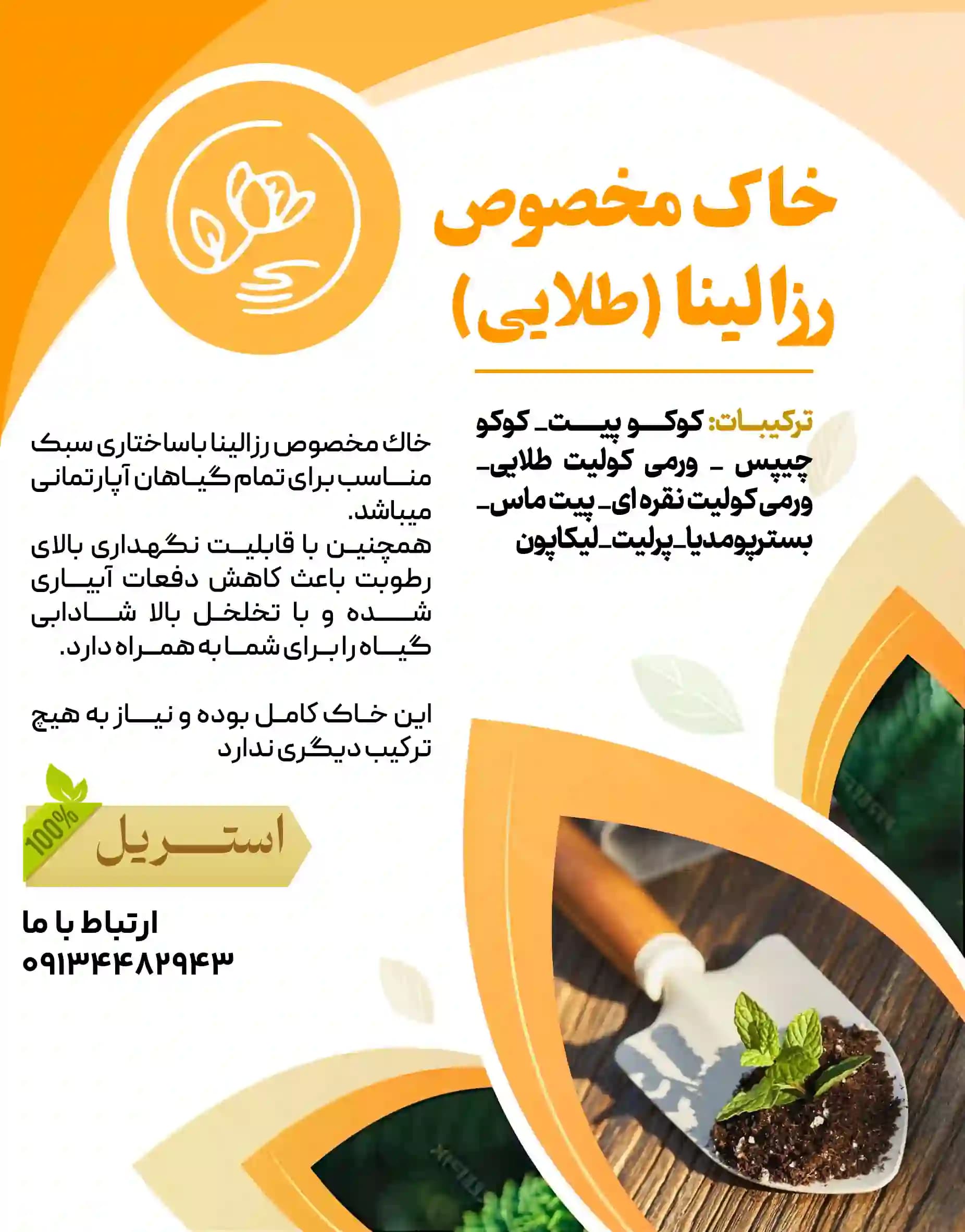 خاک مخصوص رزالینا (طلایی) — تصویر ۲