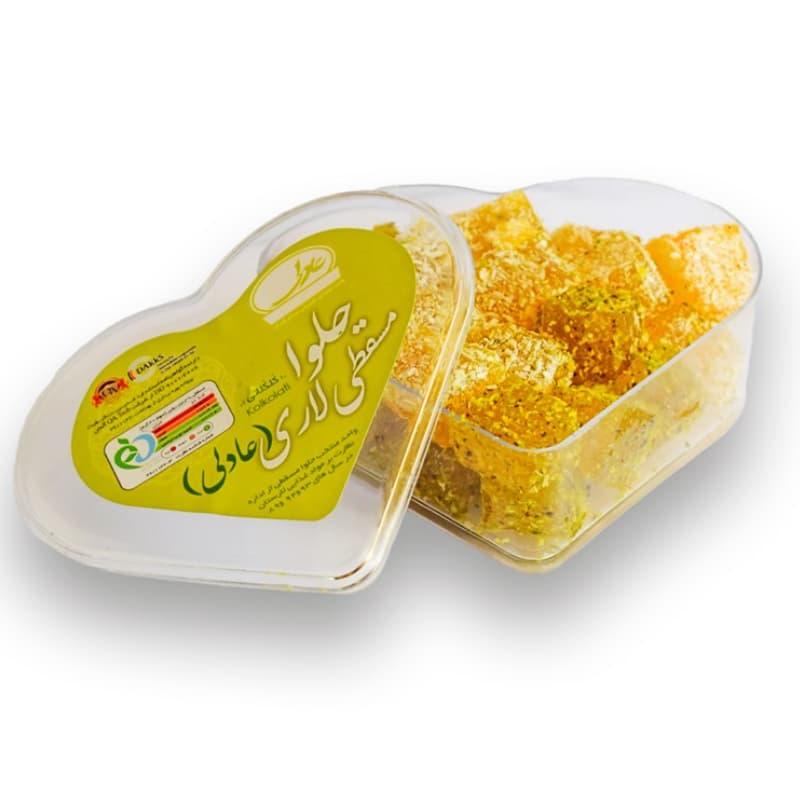 حلوا مسقطی لاری جعبه کریستالی قلبی لقمه ای(کلکلاتی) – عادلی