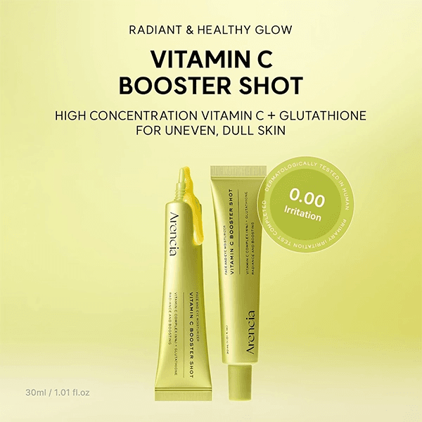 سرم بوسترشات آرنسیا روشن‌کننده پوست صورت و دورچشم ویتامین سی مدل Vitamin C Booster Shot حجم 30 میلی‌لیتر — تصویر ۵
