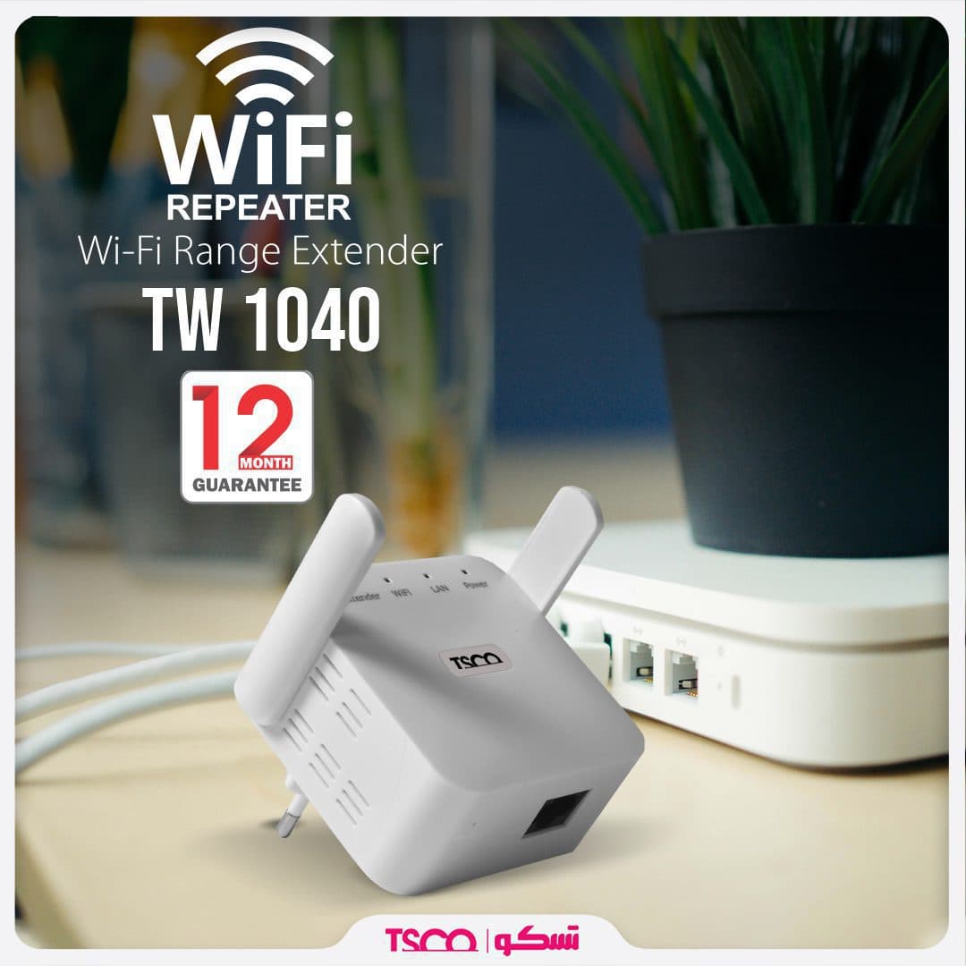 ریپیتر روتر بی‌سیم تسکو مدل TW 1040 — تصویر ۳