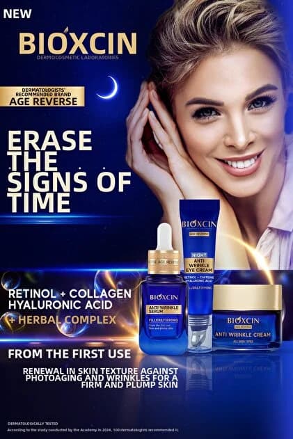 سرم جوانساز و ضد چروک شب مدل Anti-Wrinkle Serum حاوی رتینول و کلاژن بیووکسین مناسب انواع پوست حجم 30 میلی لیتر — تصویر ۵