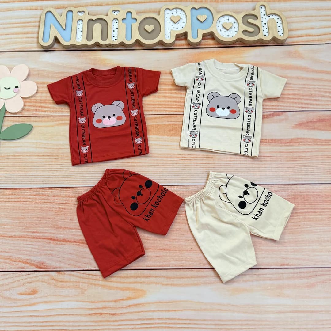 ست تیشرت شلوارک cute bear بچگانه