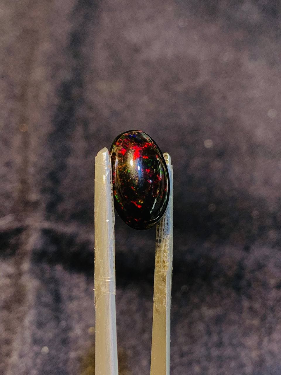 نگین اپال مشکی اصل سایز 9*13 میلی‌متر — تصویر ۲