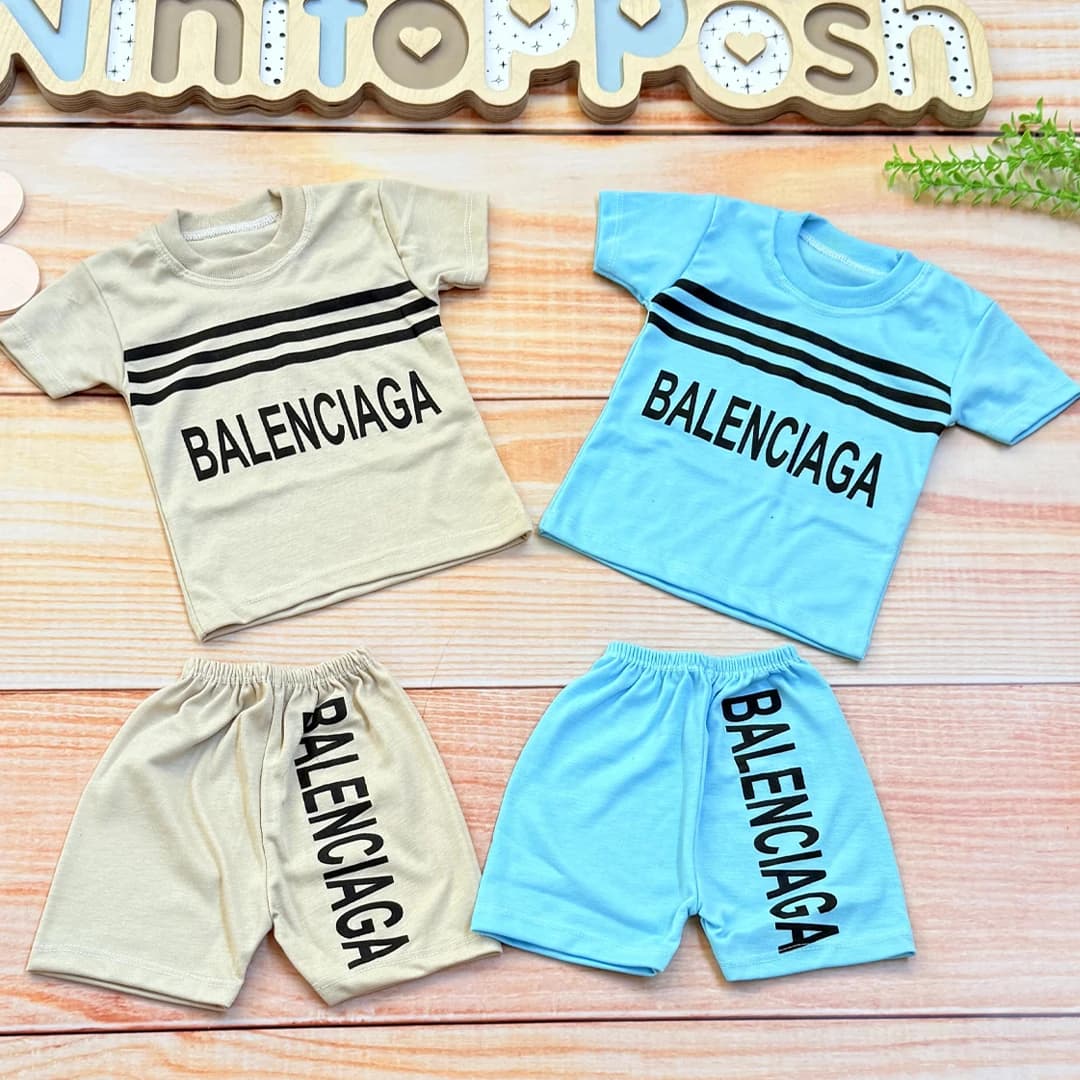 ست تیشرت شلوارک Balenciaga بچگانه — تصویر ۳