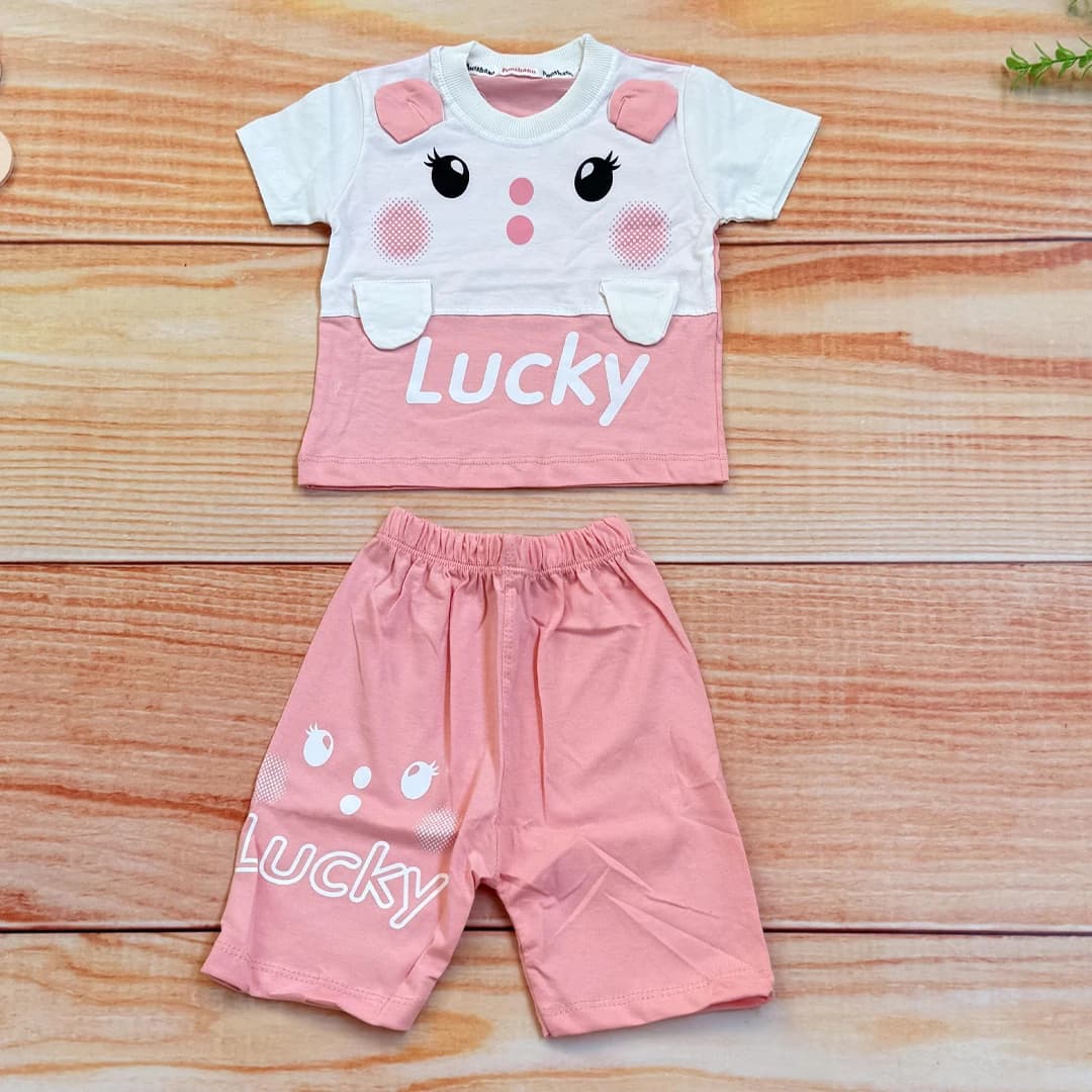 ست تیشرت شلوارک Lucky خرگوش دخترانه — تصویر ۵
