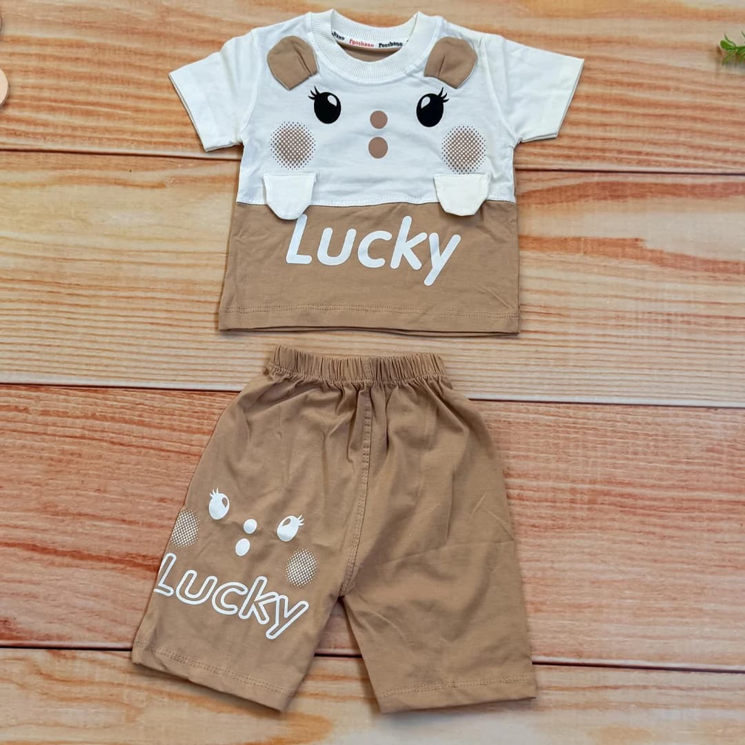 ست تیشرت شلوارک Lucky خرگوش دخترانه — تصویر ۳