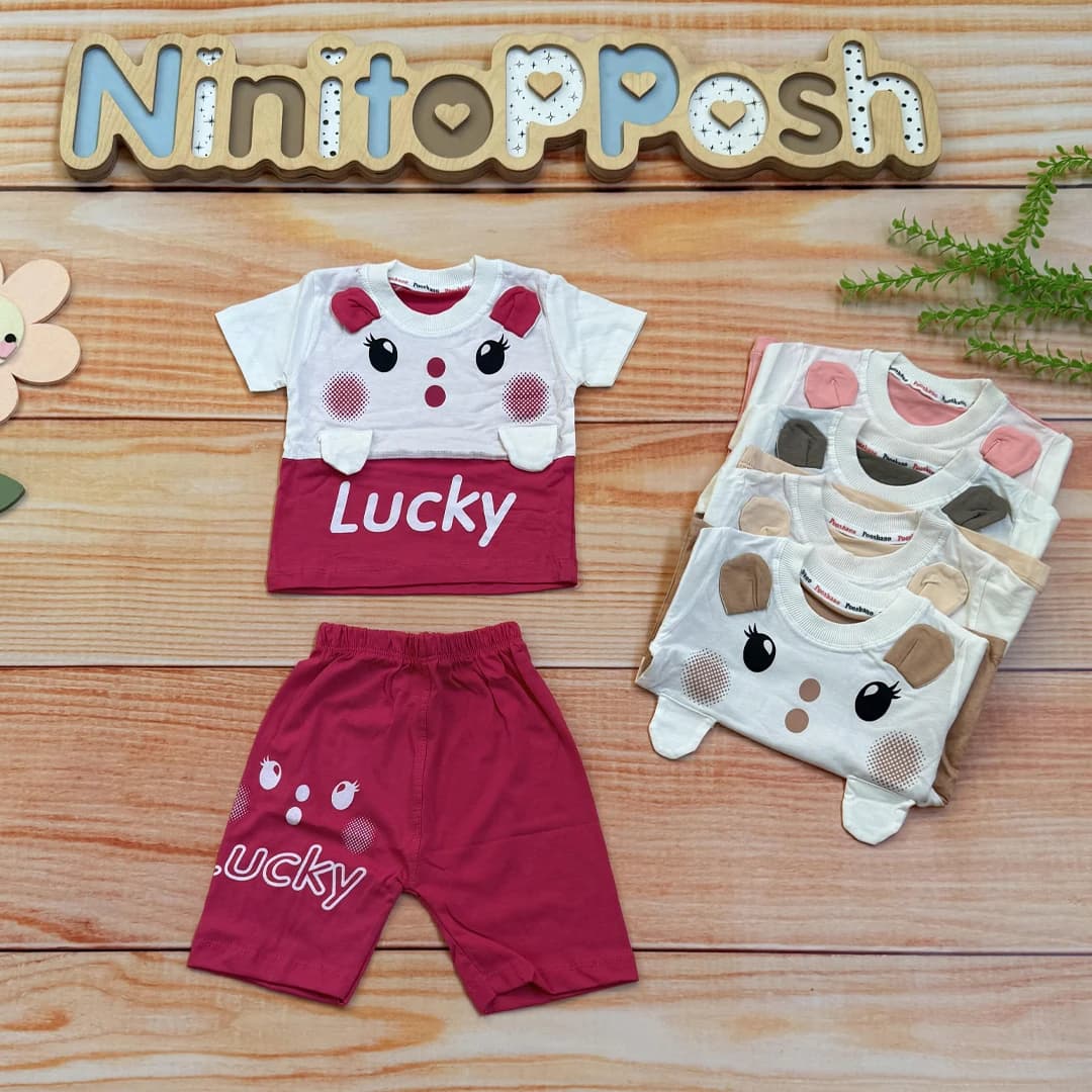 ست تیشرت شلوارک Lucky خرگوش دخترانه
