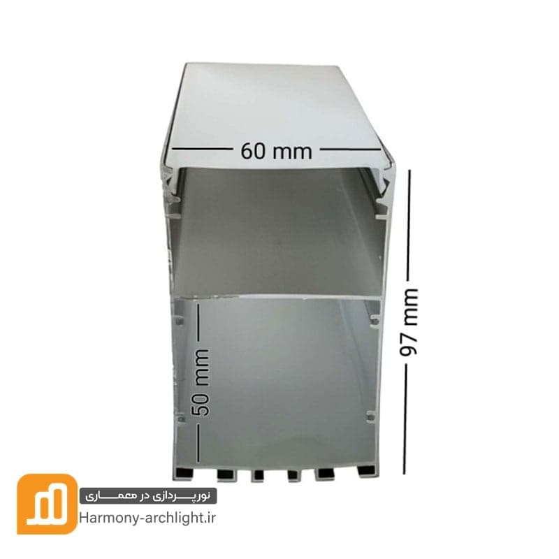 پروفیل چراغ خطی آویز و روکار 3 ردیف شاخه 3 متری کد PR-1220