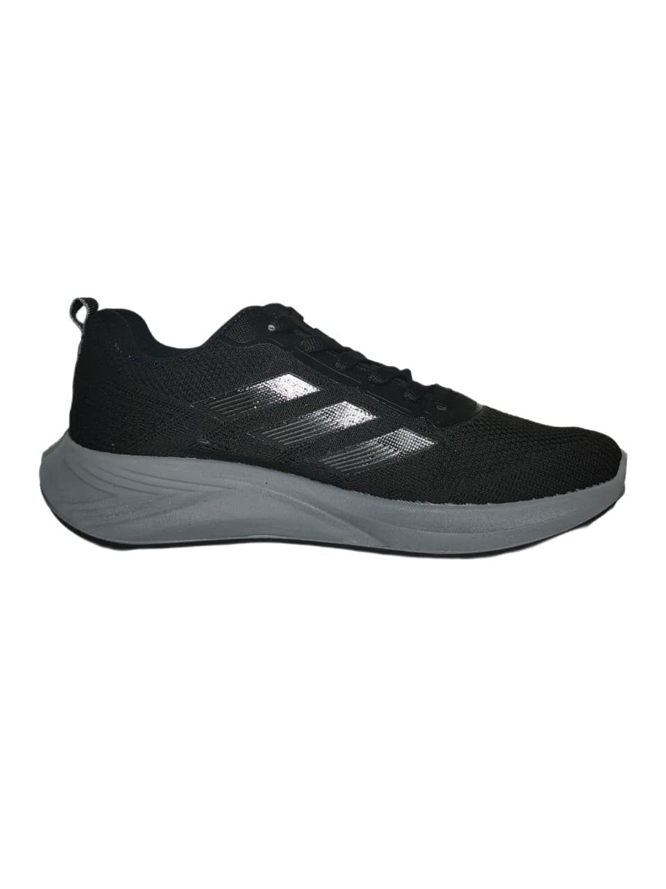 کفش اسپرت رانینگ طرح adidas مردانه مشکی بندی — تصویر ۴