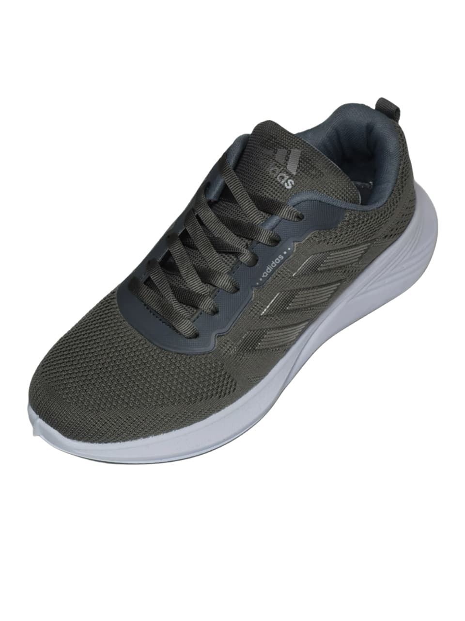 کفش اسپرت رانینگ طرح adidas مردانه طوسی بندی