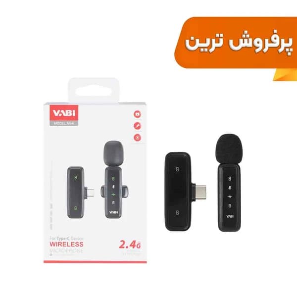 میکروفون بی سیم VABI Type-C مدل MI-4 – مشکی