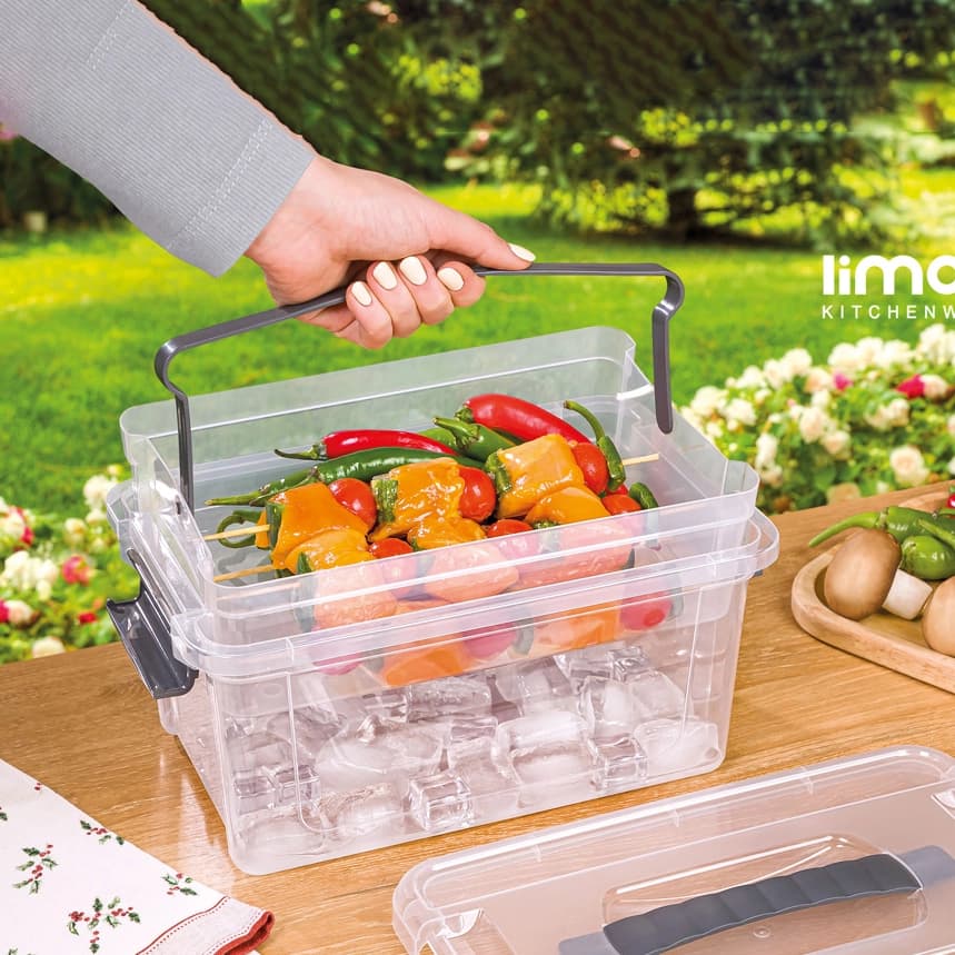 باکس مستطیل 5 لیتری با مخزن یخ لیمون کد 241700