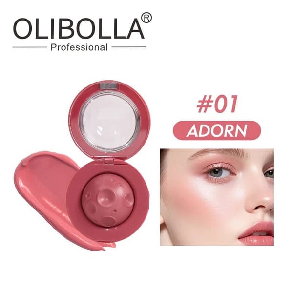 رژگونه و رژ لب خیس اولیبولا مدل فضایی OLIBOLLA — تصویر ۴