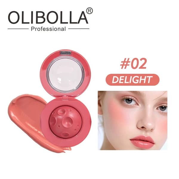رژگونه و رژ لب خیس اولیبولا مدل فضایی OLIBOLLA — تصویر ۵