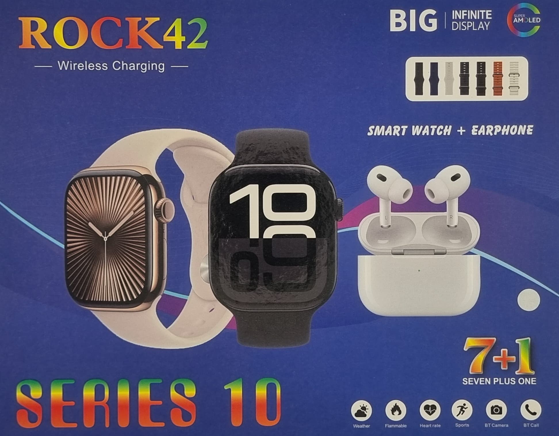 ساعت هوشمند مدل ROCK42 هفت بند ایرپاد دار — تصویر ۲