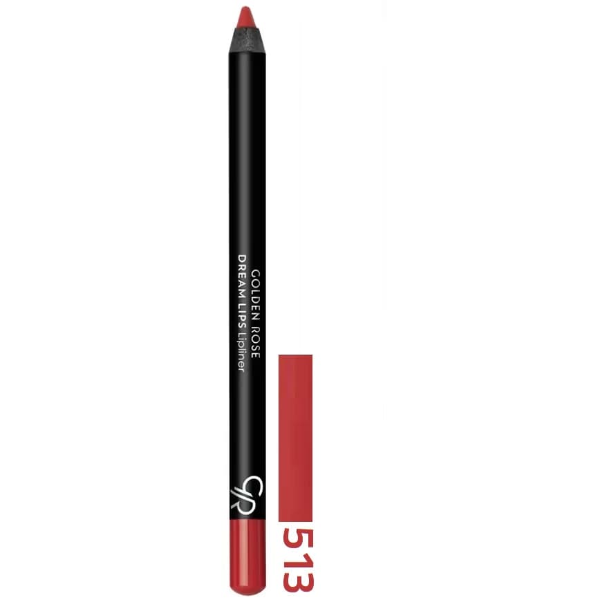 مداد لب گلدن رز مدل Dream Lips شماره 513 | رنگ قرمز کلاسیک ملایم — تصویر ۸