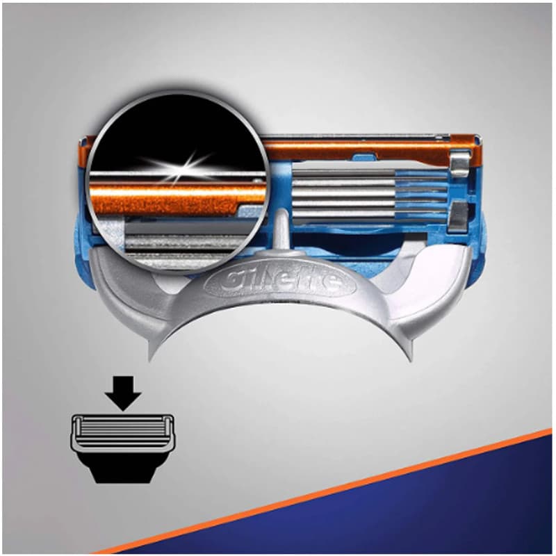 تیغ یدک ژیلت(Gillette) مدل 5 Fusion بسته 4 عددی — تصویر ۸