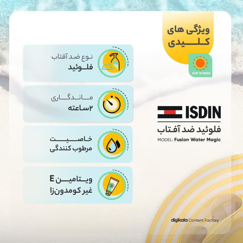 فلوئید ضدآفتاب بدون رنگ SPF 50 مدل Fusion Water Magic، حجم 50 میلی‌لیتر — تصویر ۸