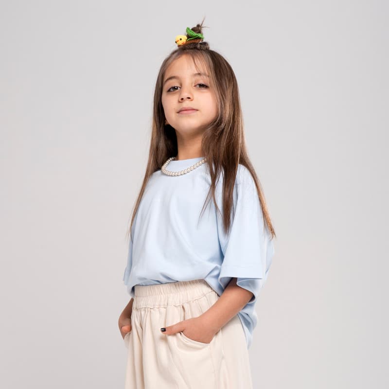 تیشرت بچگانه مدل کراپ گود وایب کد KIDS1 + پنبه دورو — تصویر ۵