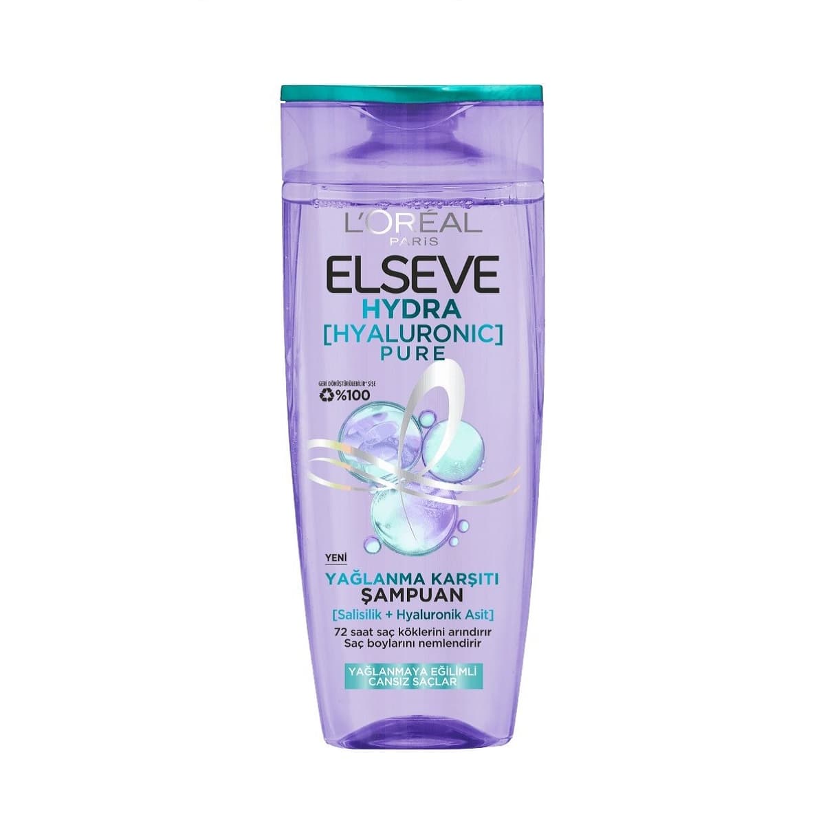 شامپو مو ELSEVE مدل Hydra Hyaluronic pure مناسب موهای چرب حجم ۳۰۰ میلی لیتر