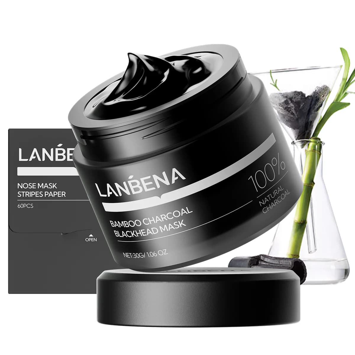 چسب بینی ذغال بامبو لانبنا LANBENA